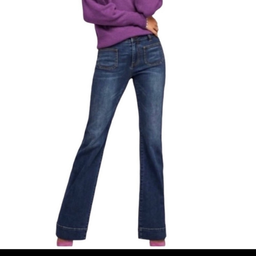 Cabi patch pocket flat front jeans